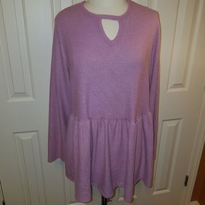 Fred David mauve light long sleeve sweater